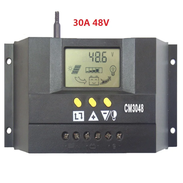 

home indoor use CM3048 30A 48V Solar Controller LCD PV panel Battery Charge Controller Solar system