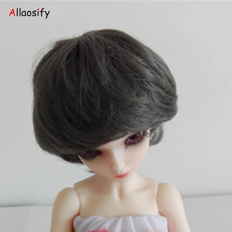 Allaosify BJD wig bjd doll SD wig male doll hair white short hair high temperature1/3 1/4 1/6 Buy one get one free bjd hair