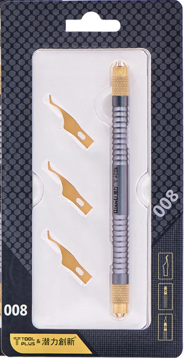 Edelstahl 007 Hand Messer mit Crescent Klinge für Telefon festplatte und CPU Kleber Entfernen Werkzeug
