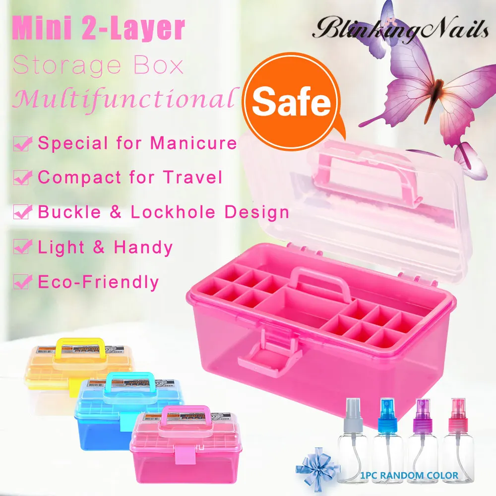 BlinkingNails the Plastic Tool Box for Nail Art Storage Case for