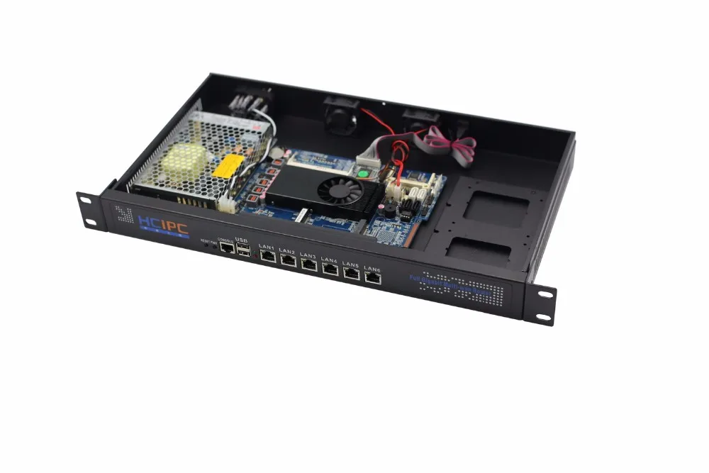 Hcipc B203-2 HCL-SC1037-6LA-BareBone, Celeron C1037U 6LAN 1U брандмауэр Системы, 6x82583 В LAN маршрутизатор, 6LAN брандмауэр Материнская плата