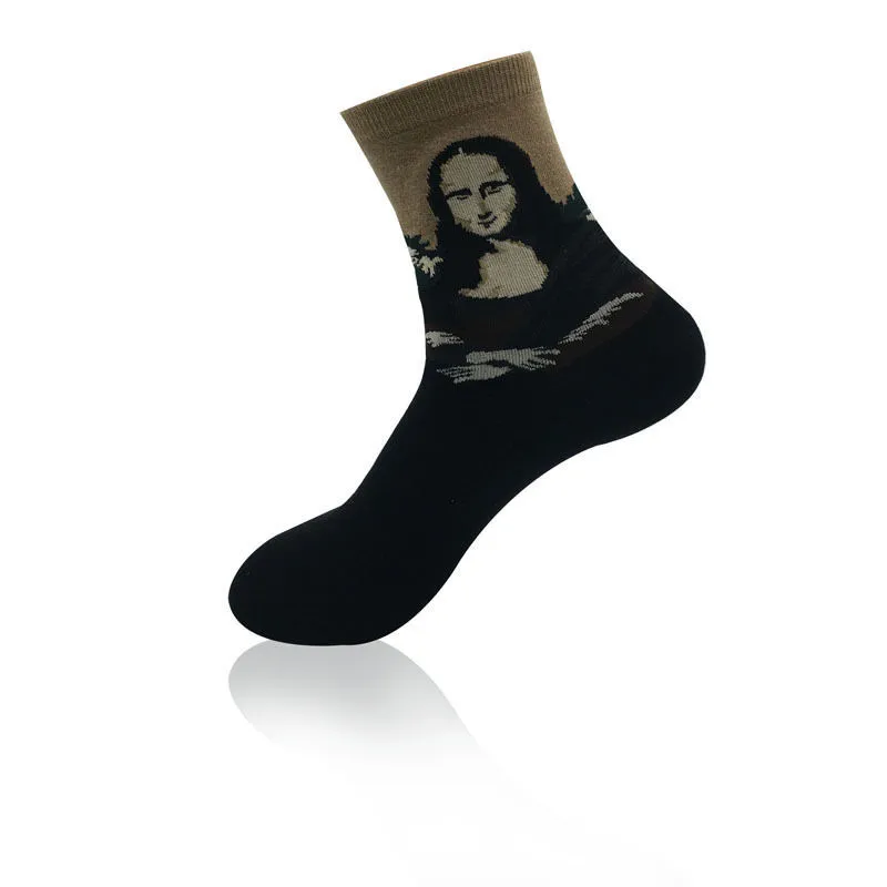 HIRIGIN США Женщины Мужчины Звездная ночь Искусство Живопись носки леди современный Ренессанс носки - Цвет: 9