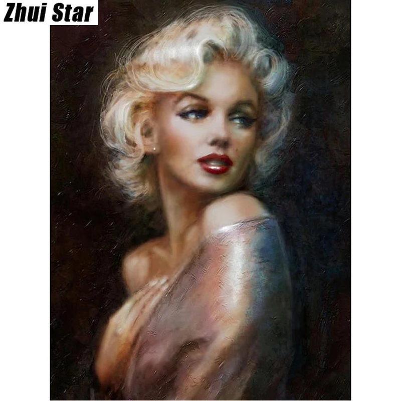 

Full Square Diamond 5D DIY Diamond Painting "Marilyn Monroe" Embroidery Cross Stitch Rhinestone Mosaic Painting Decor Gift