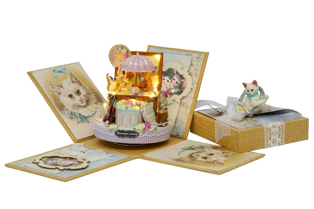 Конфеты кошка Кукольный дом взрыв Каса де BONECA POPPENHUIS коробка аксессуары миниатюрный кукольный домик набор игрушек