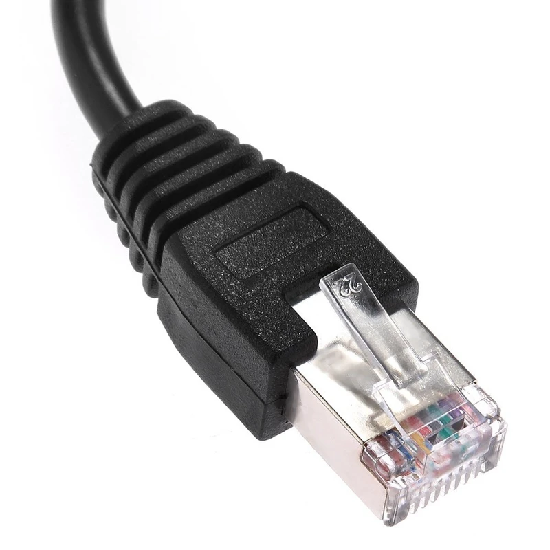 Промо-акция! 1FT RJ45 штекер к гнездовой винтовой панелью крепление Ethernet LAN Сетевой Удлинительный кабель