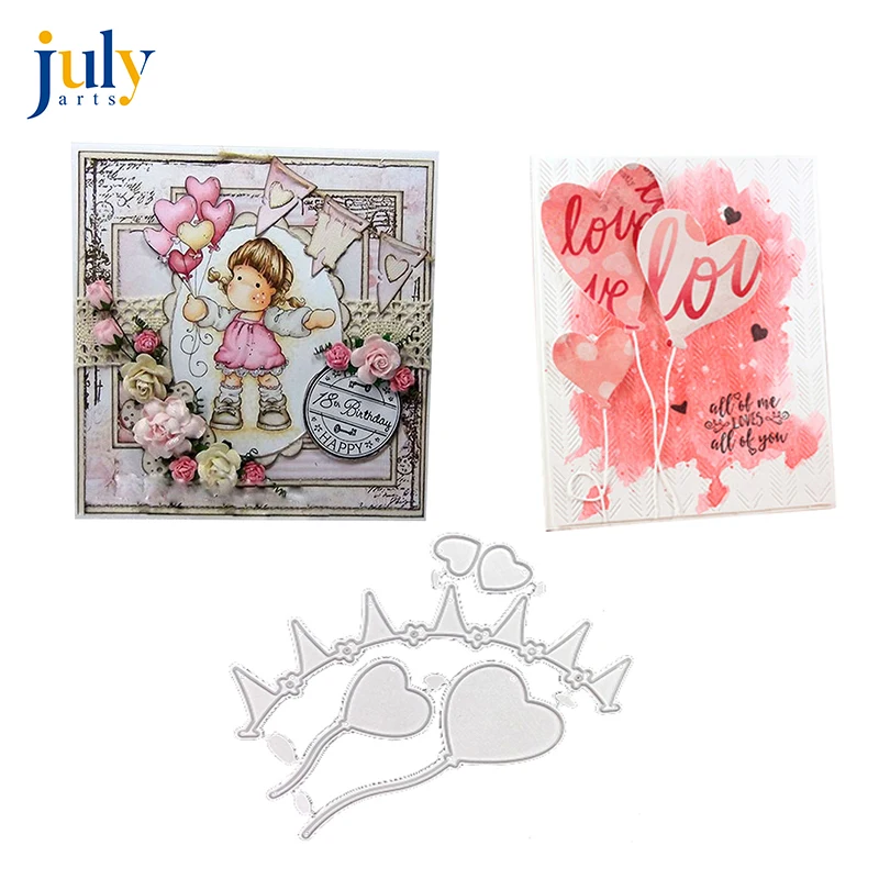 

Julyart Heart Shape Metal Cutting Dies Stencil for DIY Scrapbooking Photo Album Embossing Decorative Balloon Craft Die