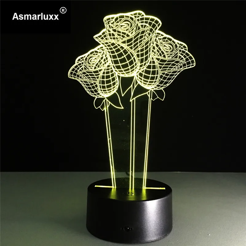 Asmarluxx rose 3d led lamp0002