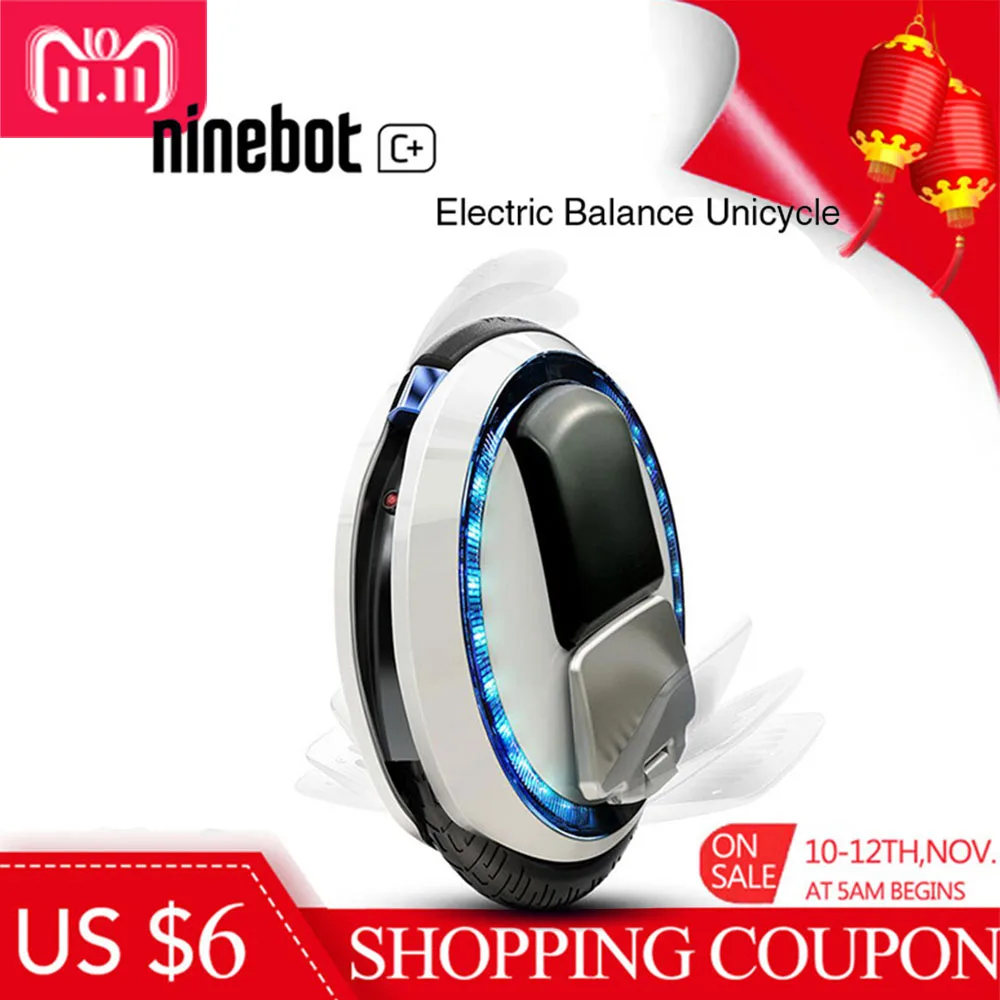 

Ninebot C+ Electric Unicycle 16 inch Inner Single Wheel Electric Scooter Balance Unicycle EU/ UK/US Adapter Free Shipping