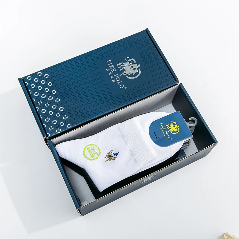 Pier Polo новые модные мужские одноцветные носки Брендовые хлопковые с