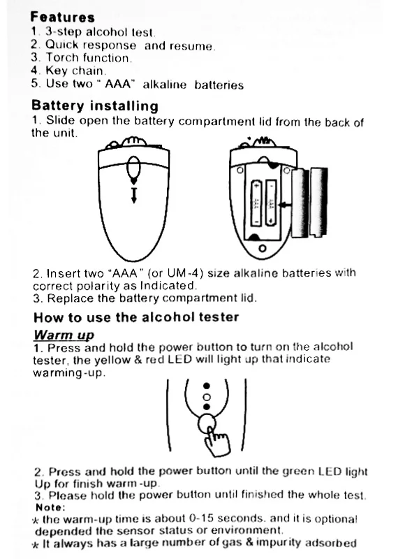 Портативный алкотестер дыхания Мини цифровой брелок с алкотестером красный светильник светодиодный светильник-вспышка детектор алкоголя анализатор алкоголя