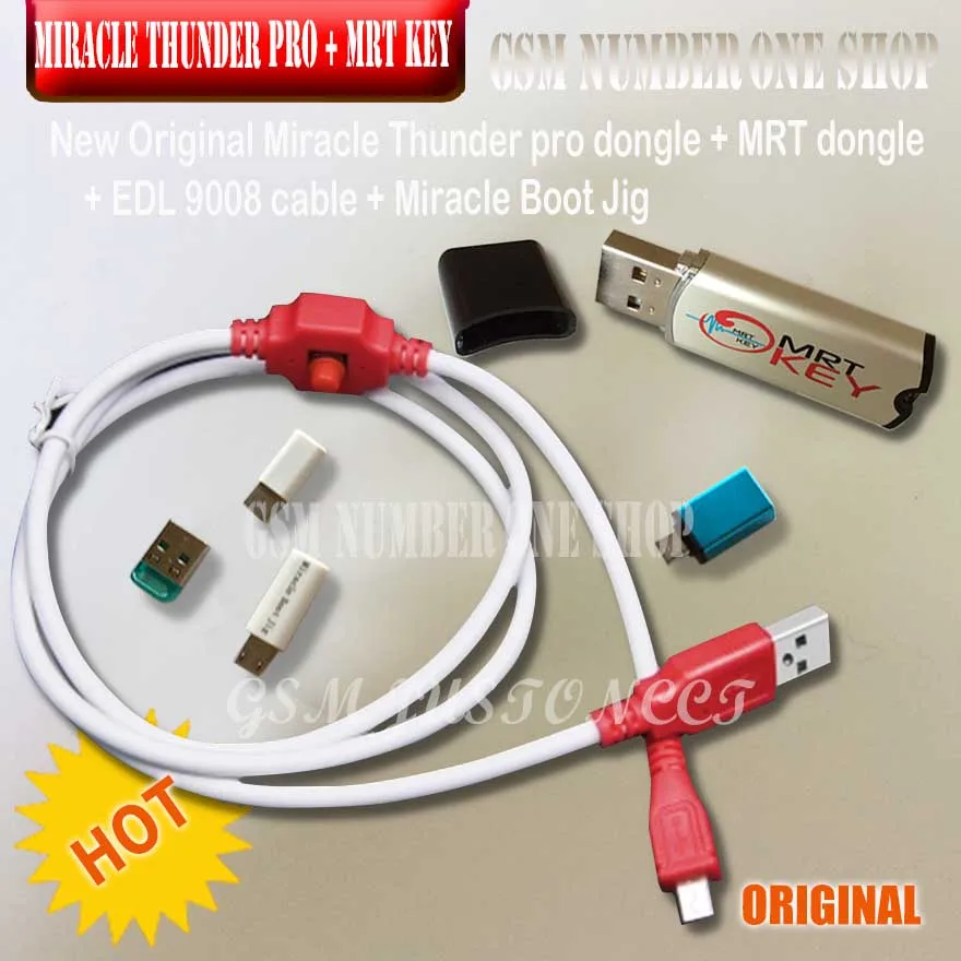 MRT KEY + miracle thunder dongle + cable + JIG - gsmjustoncct -D3