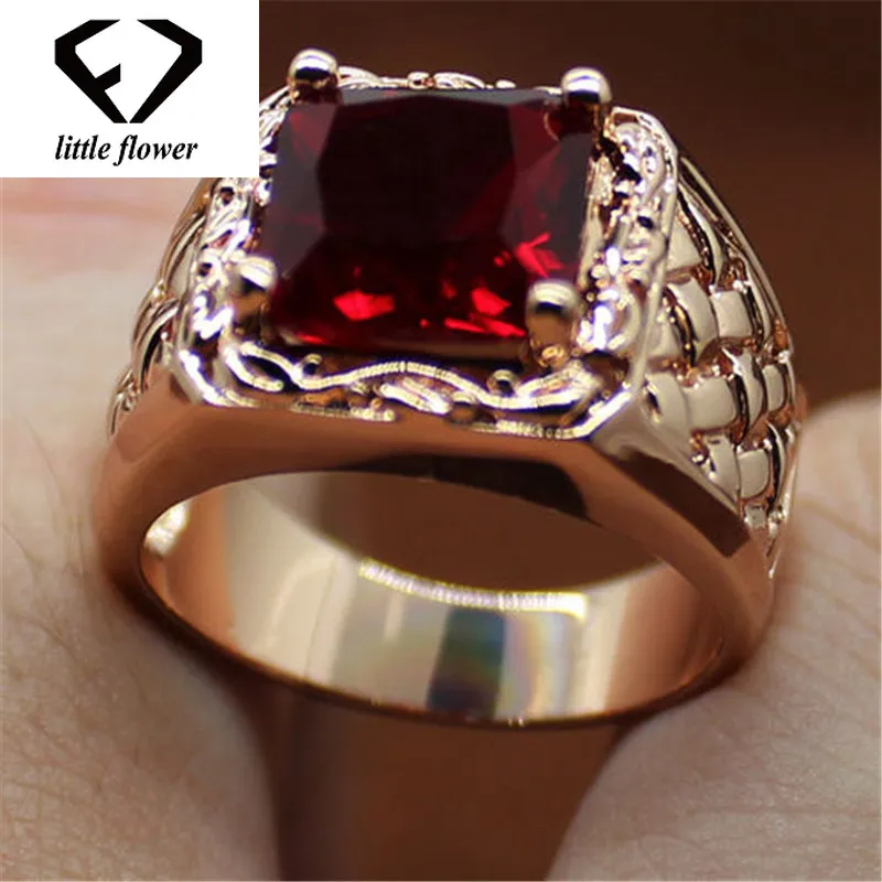 Обручальное кольцо для женщин, 14 к, с рубином, Anillos De, со стразами, Bague Etoile Bizuteria, классические ювелирные изделия, красный Топаз, обручальное кольцо с драгоценным камнем