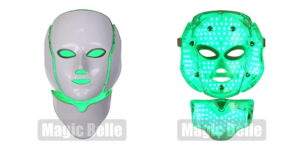 Интеллектуальная система светодиодный свет терапия маска семь цветов фотон светодиодный Светодиодный лица, шеи маски для использования