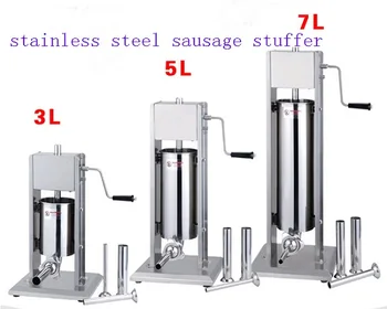 

Free shipping Hot sale 3L 5L 7L 10L 15L vertical stainless steel sausage stuffer sausage filler sausage maker