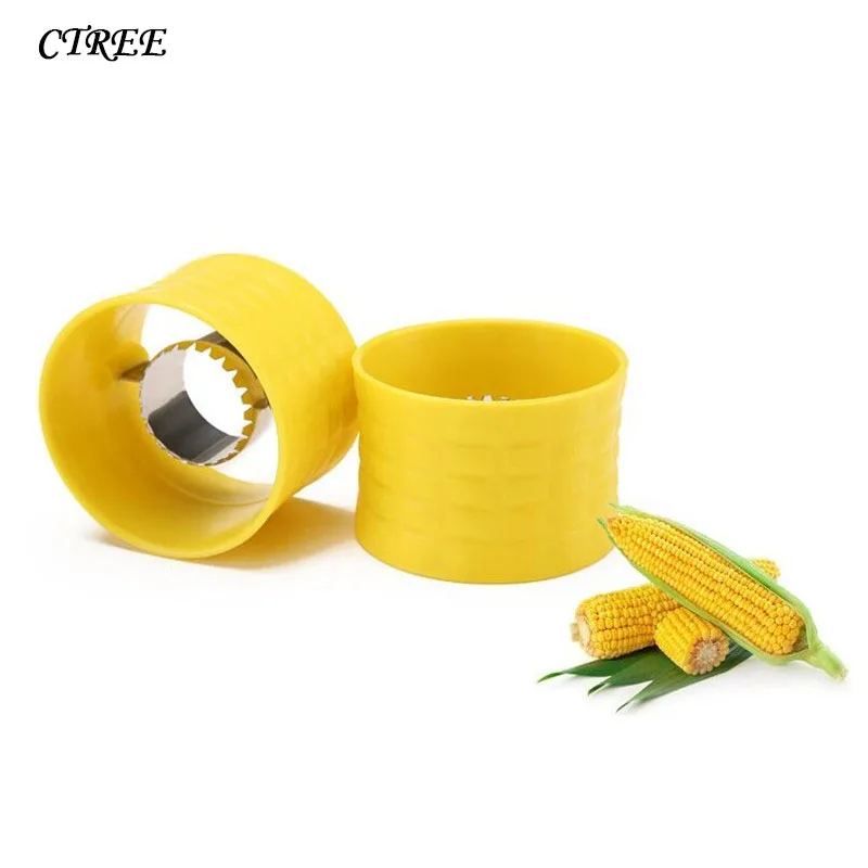 

CTREE 2 Pcs Creative Corn Shaver Grain Separator Vegetable Tools Stainless Steel Corns Planing Cooking Kitchen Accessories C407
