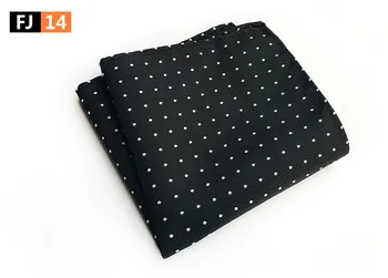 

25x25cm Big Size Men Pocket Square High Quality Woven Hanky with Fashion Dots
