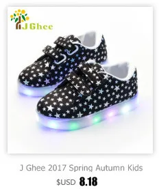 J Ghee New Kids Glowing Shoes For Girls Boys Luminous Shoes LED Light Up Sneakers tenis led infantil Soft Fashion 13.5-18CM