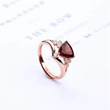 gemstone fine jewelry factory wholesale 7mm oval shape 925 sterling silver natural Garnet ring for women gemstone fine jewelry factory wholesale 7mm oval shape 925 sterling silver natural Garnet ring for women