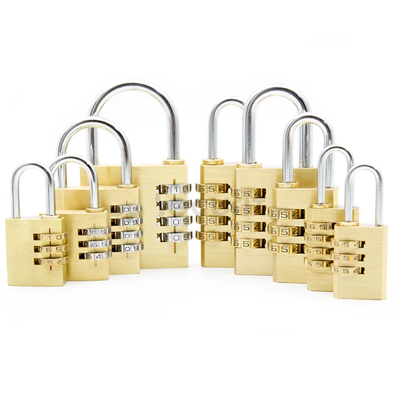 3x Keyless 4 Digit Combination Travel Safely Padlock For Luggage Suitcase Bags