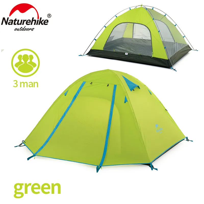Naturehike P Series туристическая палатка большая легкая водонепроницаемая для 3 человек