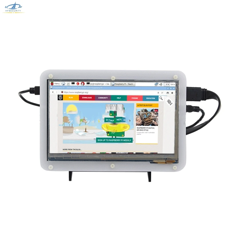 [Hfsecure] 7 дюймовый акриловый защитный чехол для Raspberry Pi 2 3 емкостный сенсорный экран