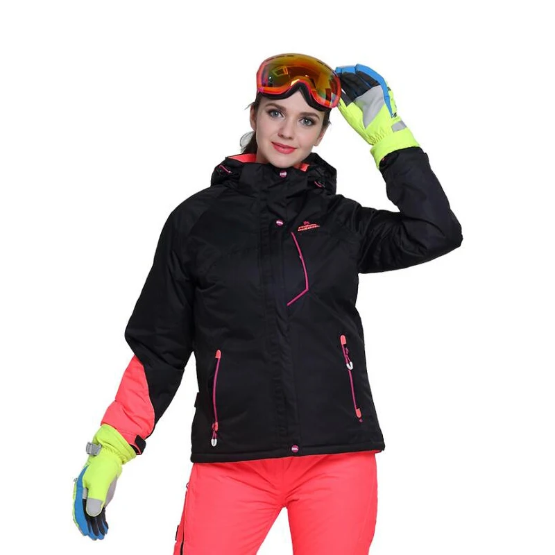 Nueva al aire libre de esquí de montaña de los hombres a prueba de viento impermeable térmico Snowboard hombre chaqueta de esquí ropa de patinaje espesar con Velve