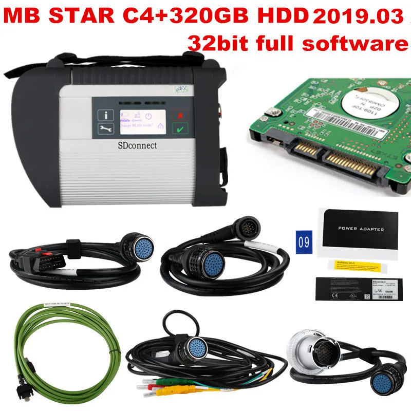 MB STAR C4 2019 09 лучшее качество с последней полной прошивкой 320 Гб HDD SD Connect Compact 4