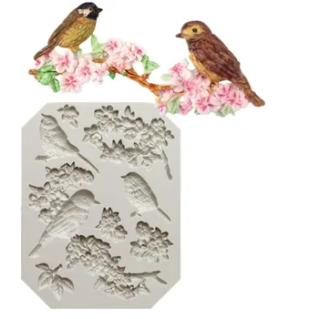 

Flower and Bird Modeling Silicone Fudge Cake Mold Cake Decorating Tool Cake Mold Pastry Tool baking tool J153