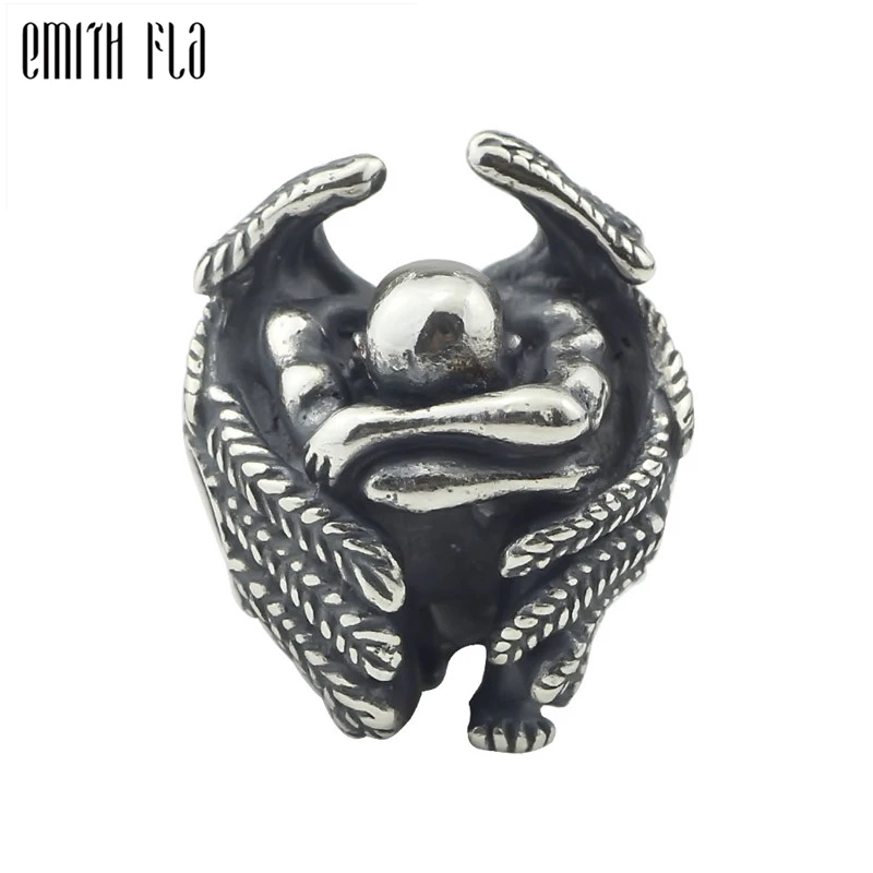 Мужские металлические шарики Angel из серебра 925 пробы подходят для европейских браслетов ювелирных изделий