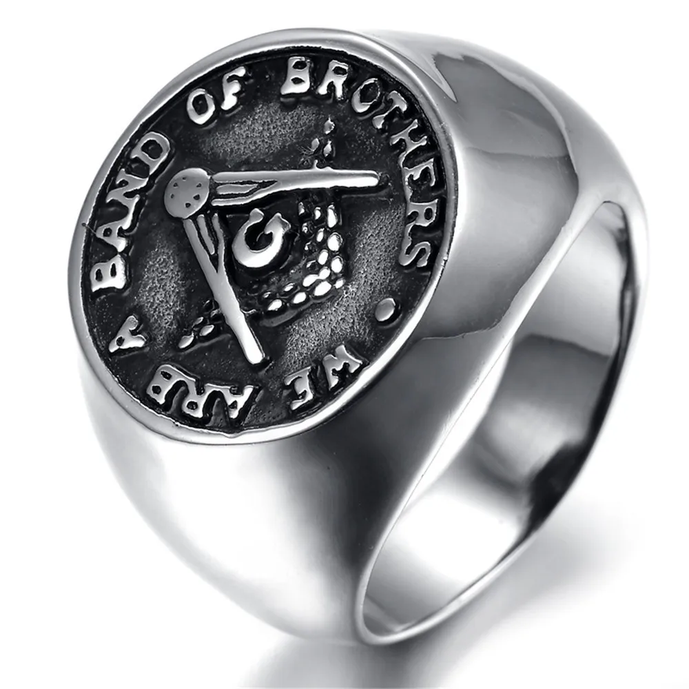 

Vintage Men's Round Freemason Mason Templar Masonic Ring US SIZE 7/8/9/10/11/12/13/14/15