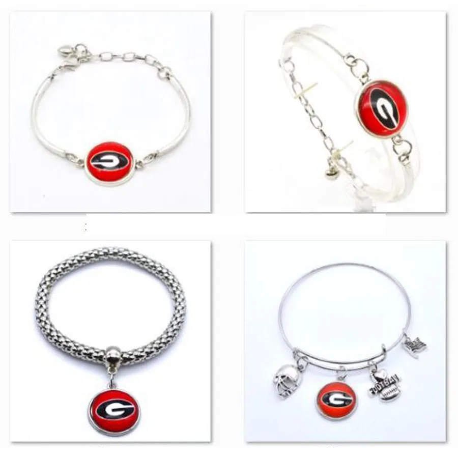 

2018 Brand Jewelry Bracelet University of Georgia Charms Sport Bracelet Bangle Women Men Fashion Accessories SP105