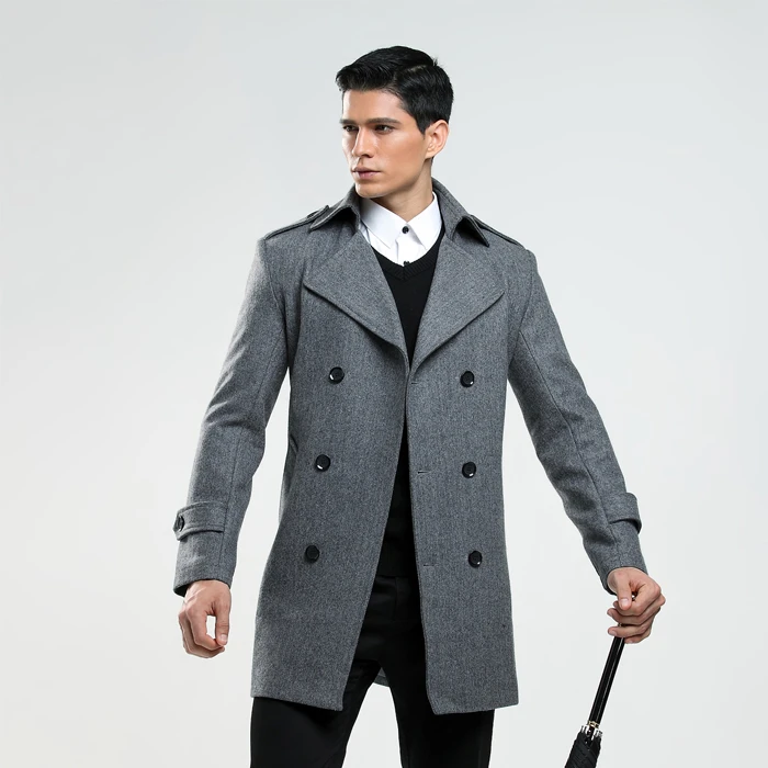 Abrigo de costura para hombre, chaqueta de lana personalizada, abrigo de espiga para invierno, abrigos grises de envío gratis, 5XL, novedad|herringbone coat men|mens overcoatmens herringbone - AliExpress