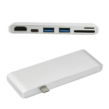 

USB 3.1 Type-C Hub To HDMI Adapter for Macbook PC Laptop SD Reader Power Cable USB C to HDMI Cable Type C to HDMI Converter USB