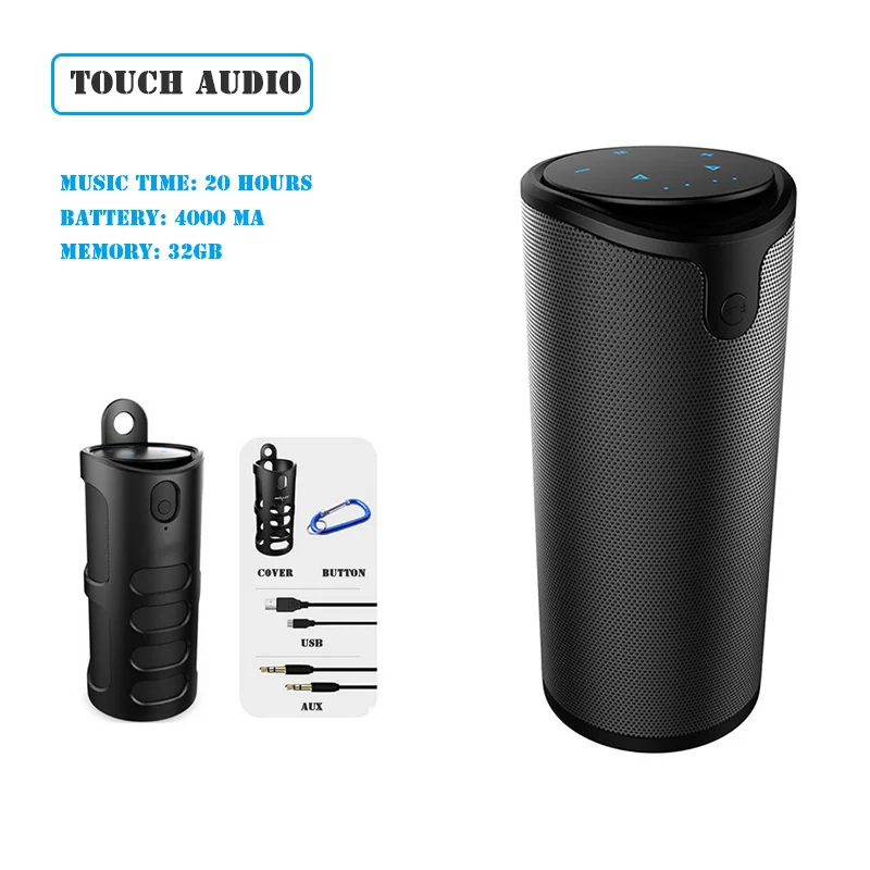 

Fanatic Bluetooth Speaker With TF Card AUX FM Wireless Outdoor Double-Horn Column BoomBox Audio Portable Subwoofer Gift