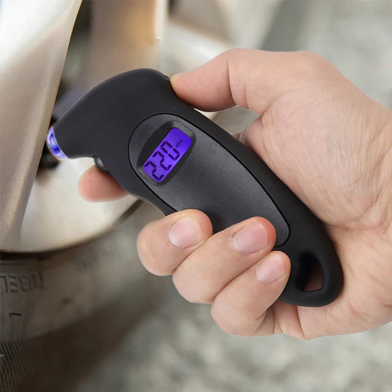 

sikeo 2Pcs Tire pressure gauge 0-150 PSI Backlight High-precision digital tire pressure monitoring car tire pressure gauge