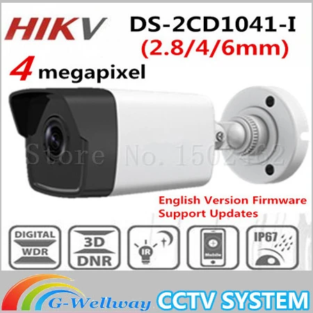 2017 HiKvis New Released 4MP CMOS Network Bullet Camera DS-2CD1041-I replace DS-2CD2045-I 30m IR CCTV Camera DWDR IP67 2017 HiKvis New Released 4MP CMOS Network Bullet Camera DS-2CD1041-I replace DS-2CD2045-I 30m IR CCTV Camera DWDR IP67