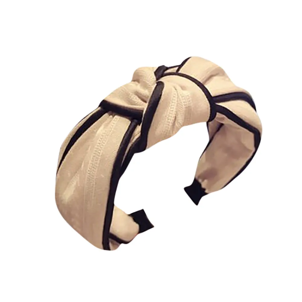 

Vintage Style Elastic Lady Hairband Top Knot Turban Female Knotted Headband HeadWrap Hair Accessories for Women bandana *30