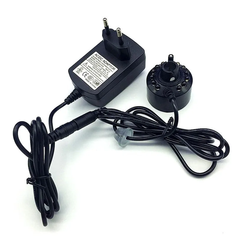

12 LED AC 100-240V Industrial Incubator humidifier Nebulizer Smoke Machine Drinking Fountains Pond Ultrasonic Mist Maker