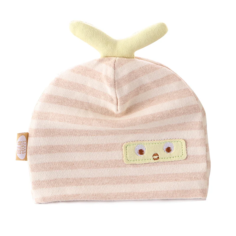 Cat Baby Hat Cute Newborn Tire Hat With Ears Color Cotton Striped Baby Beanie Autumn Baby Hat For Boy Girl Baby Girls Clothing  (13)