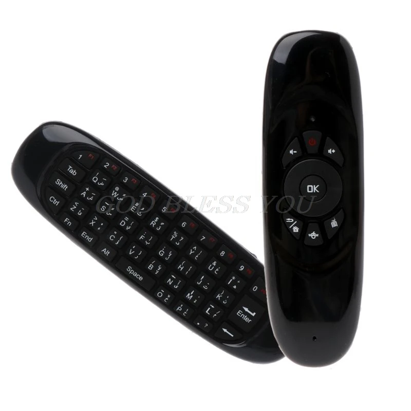 

C120 Fly Air Mouse 2.4G Mini Wireless Keyboard Rechargeable Remote Control for PC Android TV Box Russian English Spanish Arabic