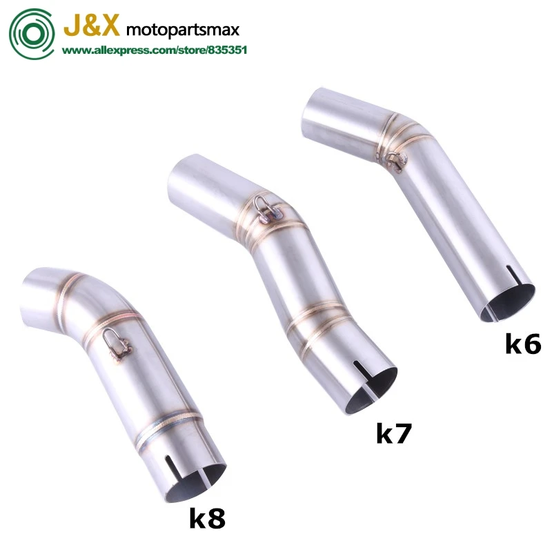 

Motorcycle Exhaust Muffler Full System Middle Link Connector Mid Pipe Slip On For suzuki GSX R600 R750 GSXR600 GSXR750 K7 2007