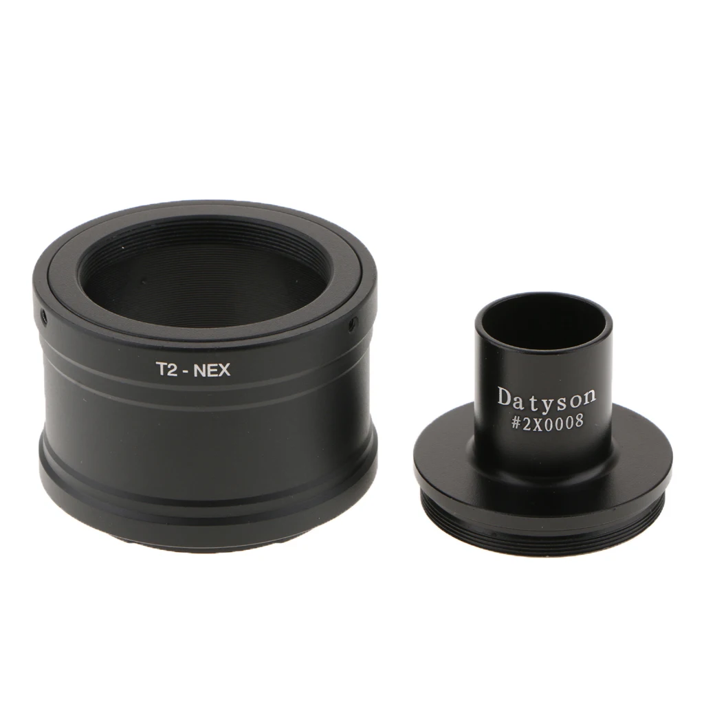 T T2 Ring for Sony E NEX NEX3 NEX5 NEX7 Camera Lens + 23.2mm Microscope Mount Tube - Black