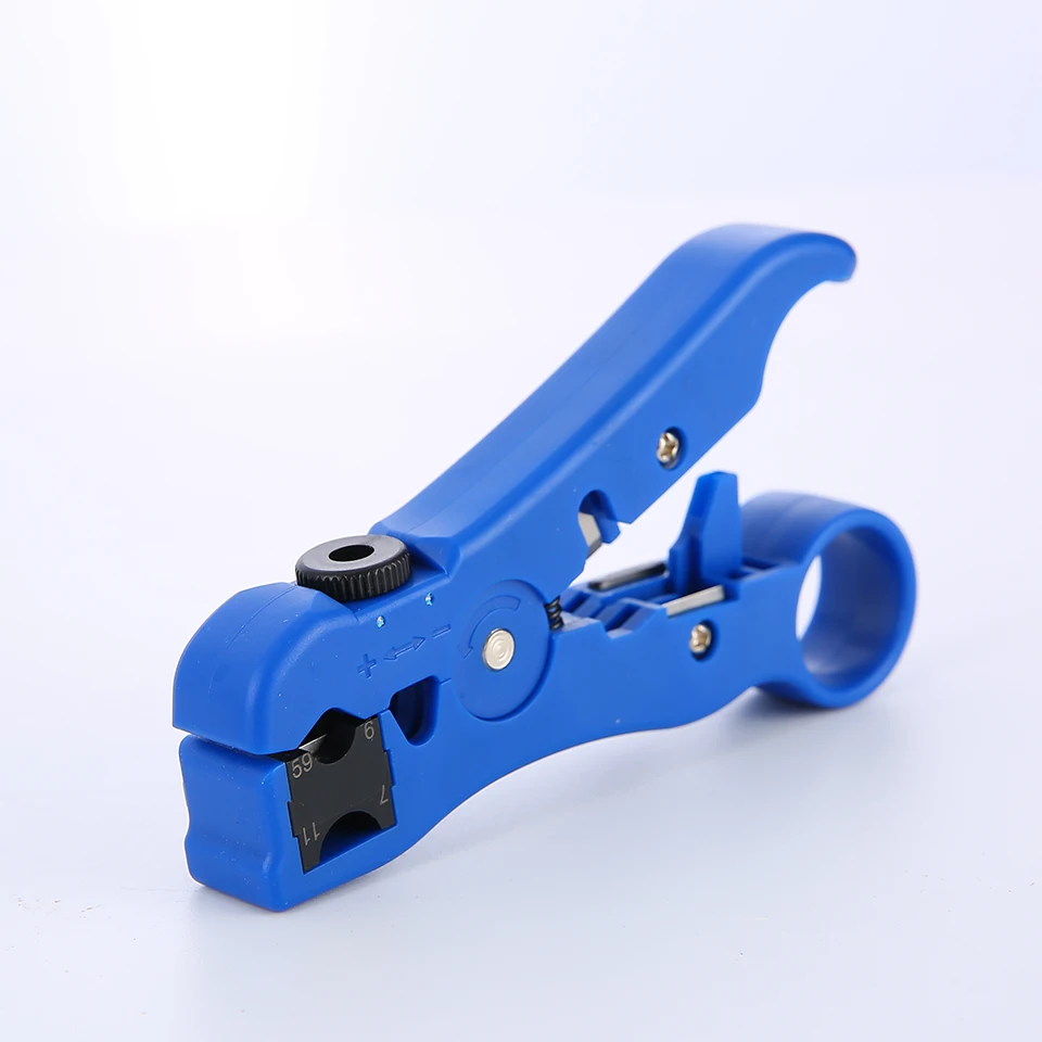 Wire stripper tool cable for RG59 RG6 RG7 RG11 coaxial universal stripping plier round and flat |