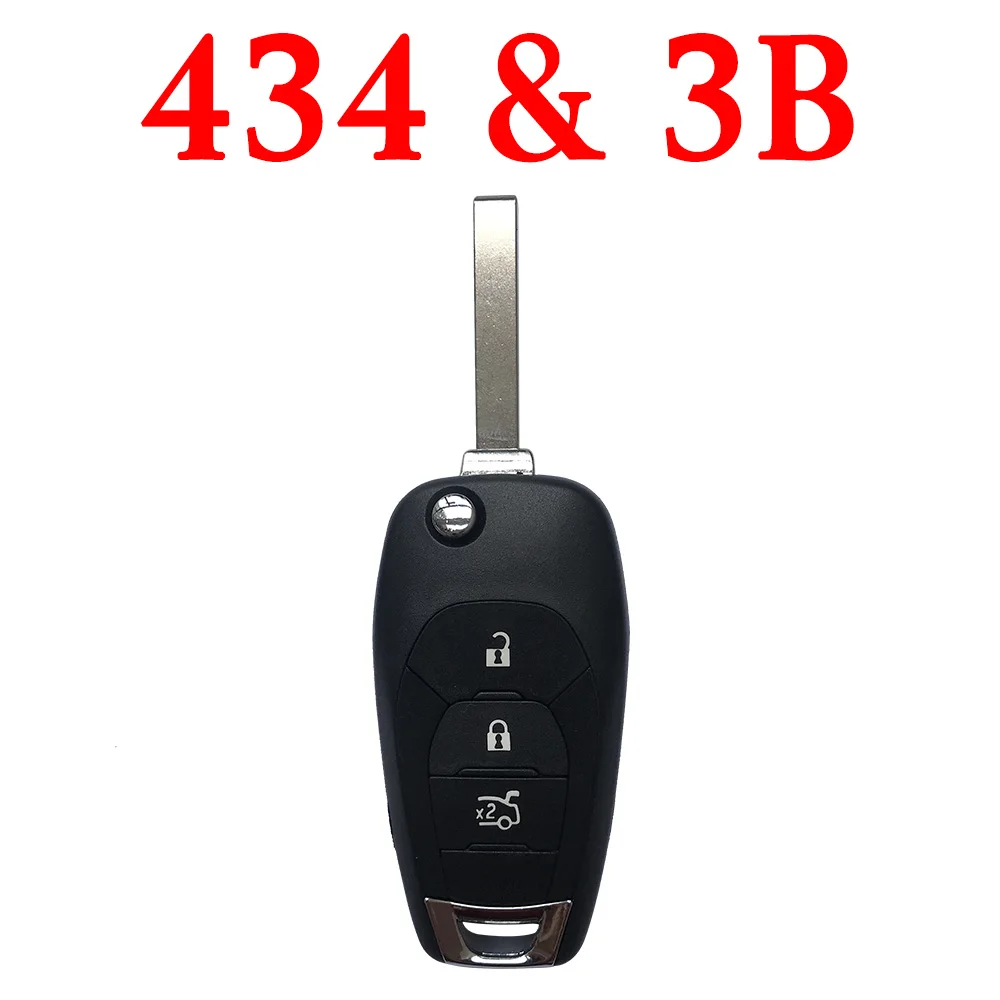 

3 Buttons 434 MHz Flip Remote Key for Chevrolet Cruz 2016