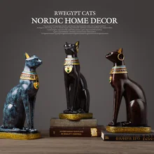 Фигурка древнего египетского кота Нил, большая кошка, Бог, украшение из смолы, креативное домашнее украшение для гостиной, украшения для животных Felidae