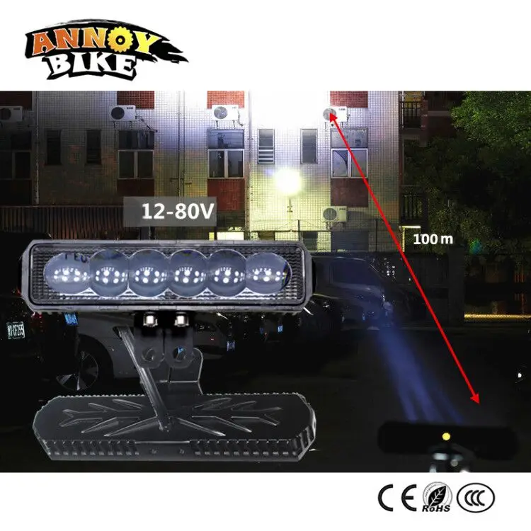 Flash Deal Bicycle Lights Ebike LED Front Bike Light Headlight Bicicle 12V-80V CCC Waterproof Cycling Riding Sport Electric Bike Accessorie 5