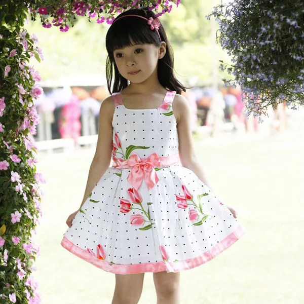 

Kids Girls Bow-knot Flower Dress One Piece Party Dress Sundress Costume