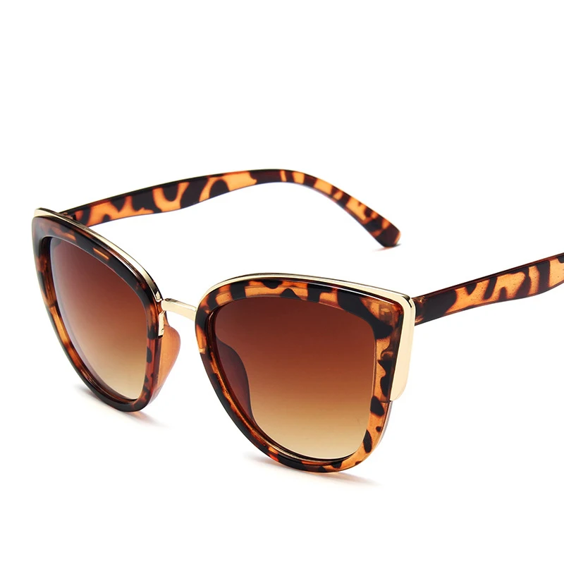 

Retro cat eyes women sunglasses Korean fashion personality plastic frame glasses leopard color sexy casual sunglasses women