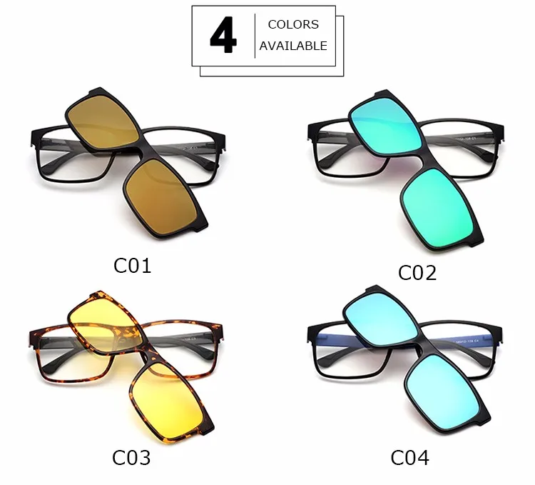 Модные оптические очки, оправа для мужчин и женщин, на магнитах, поляризационные солнцезащитные очки, очки для близорукости, оправа для очков для мужчин RS016