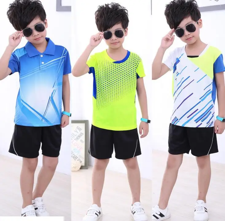 

Kid Wear badminton shirt Shorts,Quick-dry boy girl table tennis Jersey suit,tenis masculino sleeve t-shirt,child ping pong set